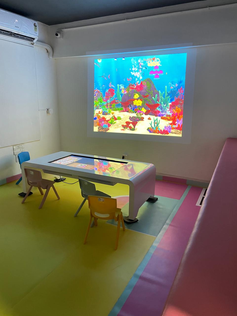 Interactive digital drawing table at KOJO Patia